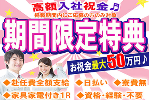 自動車関連　スグナビ - 【入社特典 今だけ50万円‼】自動車の組立･検査！土日休みでプライベート充実！